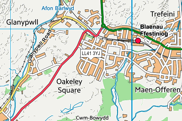 LL41 3YJ map - OS VectorMap District (Ordnance Survey)