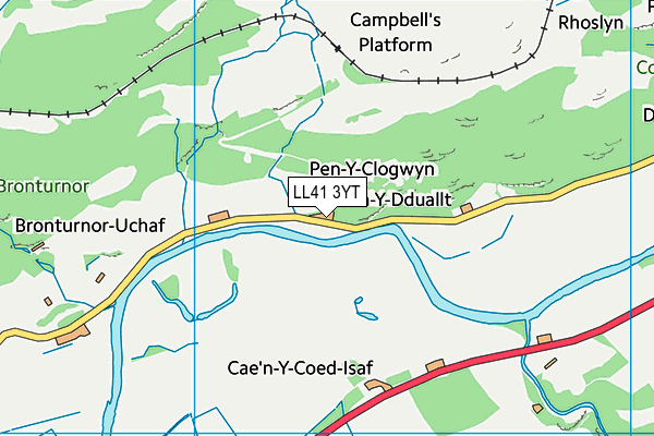 LL41 3YT map - OS VectorMap District (Ordnance Survey)