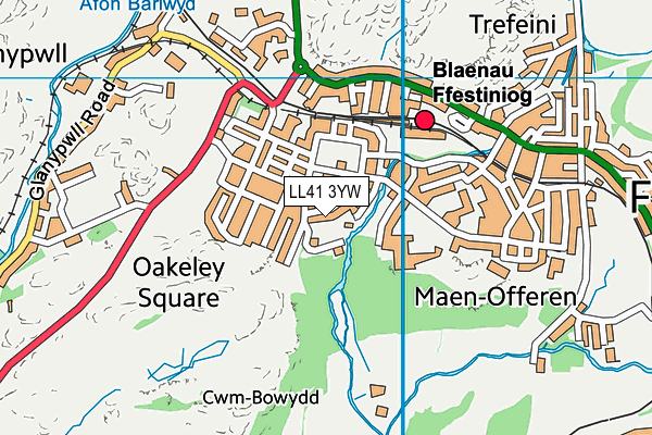 LL41 3YW map - OS VectorMap District (Ordnance Survey)