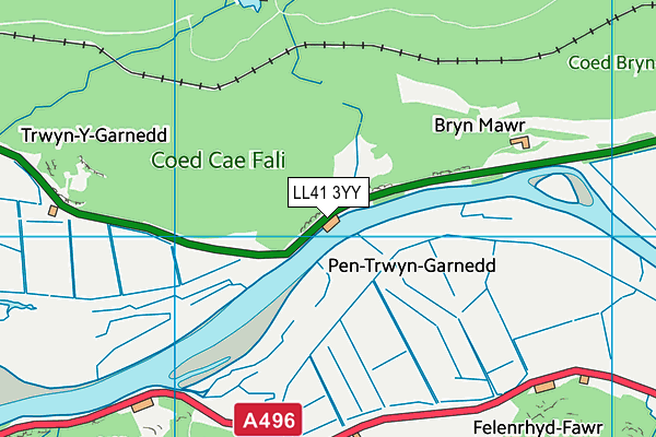 LL41 3YY map - OS VectorMap District (Ordnance Survey)