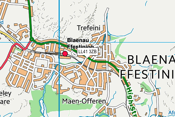 LL41 3ZB map - OS VectorMap District (Ordnance Survey)