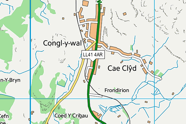 LL41 4AR map - OS VectorMap District (Ordnance Survey)