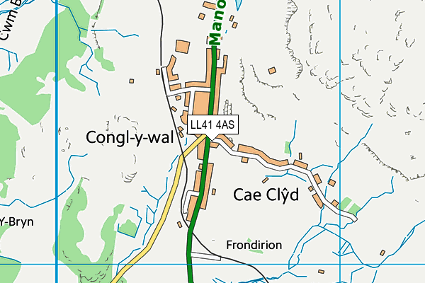 LL41 4AS map - OS VectorMap District (Ordnance Survey)