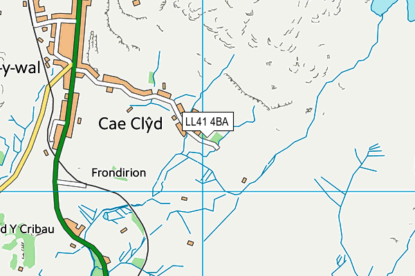 LL41 4BA map - OS VectorMap District (Ordnance Survey)