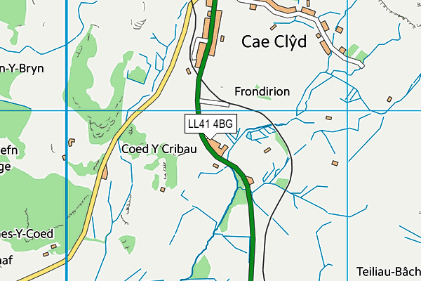 LL41 4BG map - OS VectorMap District (Ordnance Survey)