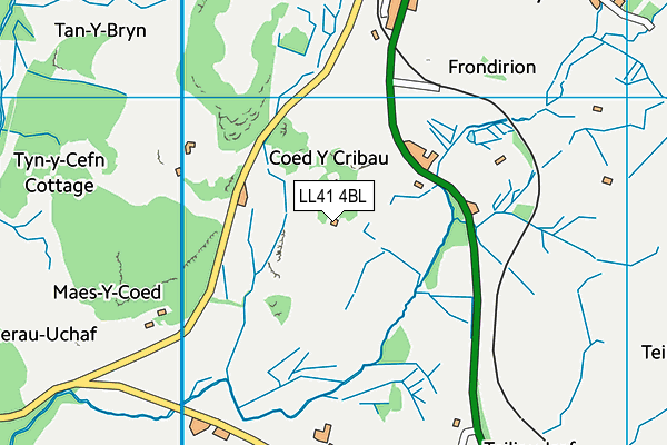 LL41 4BL map - OS VectorMap District (Ordnance Survey)