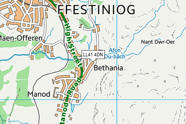 LL41 4DN map - OS VectorMap District (Ordnance Survey)