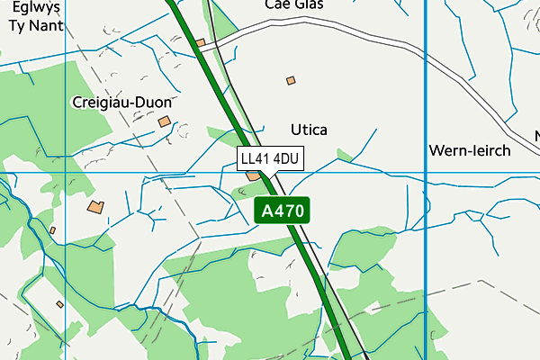 LL41 4DU map - OS VectorMap District (Ordnance Survey)