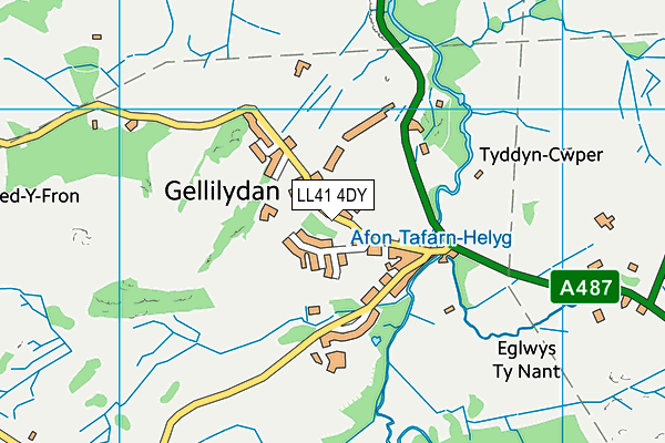 Ysgol Edmwnd Prys map (LL41 4DY) - OS VectorMap District (Ordnance Survey)