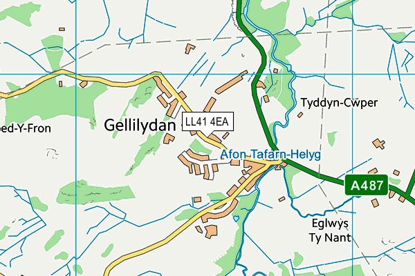 LL41 4EA map - OS VectorMap District (Ordnance Survey)