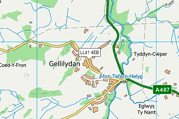 LL41 4EB map - OS VectorMap District (Ordnance Survey)