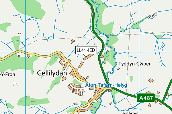 LL41 4ED map - OS VectorMap District (Ordnance Survey)