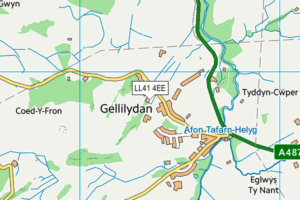 LL41 4EE map - OS VectorMap District (Ordnance Survey)