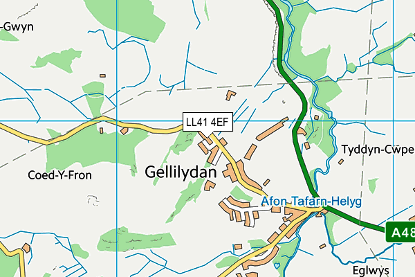 LL41 4EF map - OS VectorMap District (Ordnance Survey)