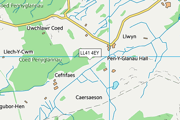 LL41 4EY map - OS VectorMap District (Ordnance Survey)
