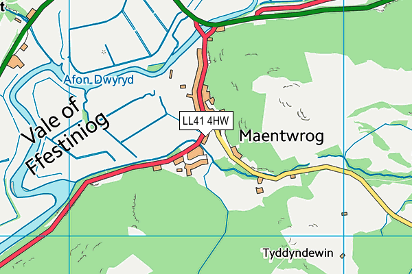 LL41 4HW map - OS VectorMap District (Ordnance Survey)