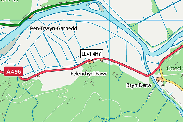 LL41 4HY map - OS VectorMap District (Ordnance Survey)