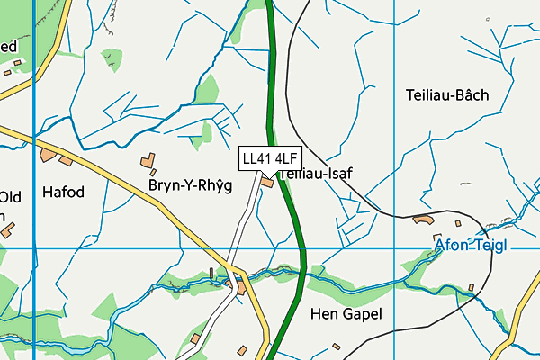 LL41 4LF map - OS VectorMap District (Ordnance Survey)