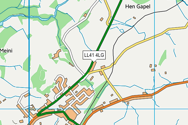 LL41 4LG map - OS VectorMap District (Ordnance Survey)