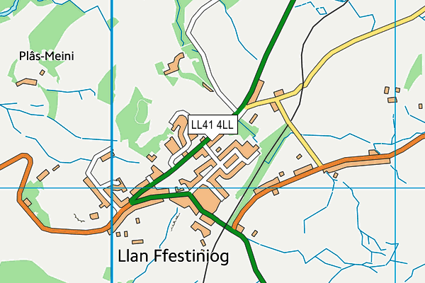 LL41 4LL map - OS VectorMap District (Ordnance Survey)