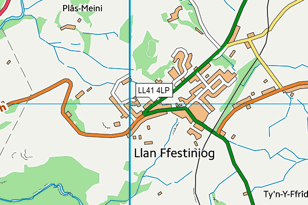LL41 4LP map - OS VectorMap District (Ordnance Survey)