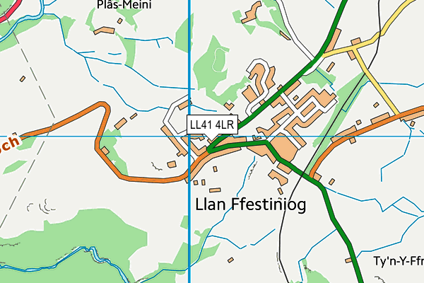 LL41 4LR map - OS VectorMap District (Ordnance Survey)
