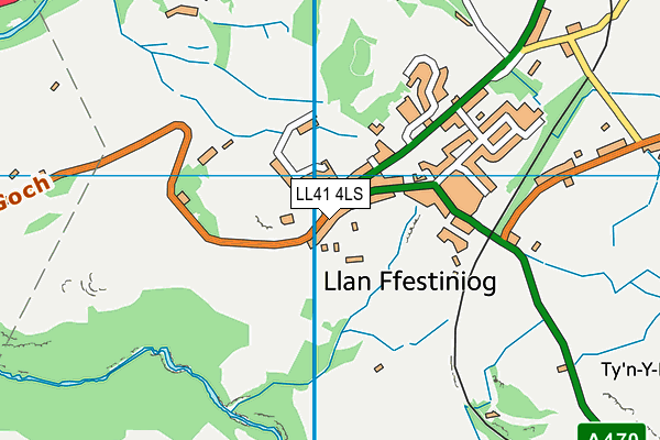 LL41 4LS map - OS VectorMap District (Ordnance Survey)