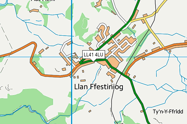 LL41 4LU map - OS VectorMap District (Ordnance Survey)