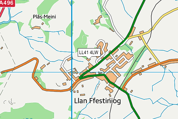 LL41 4LW map - OS VectorMap District (Ordnance Survey)