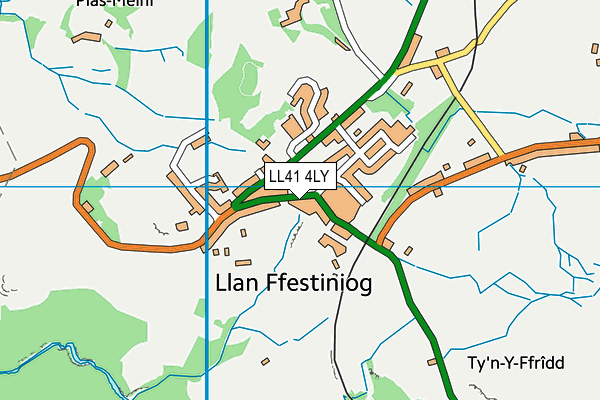 LL41 4LY map - OS VectorMap District (Ordnance Survey)