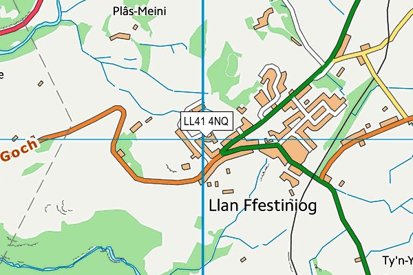 LL41 4NQ map - OS VectorMap District (Ordnance Survey)