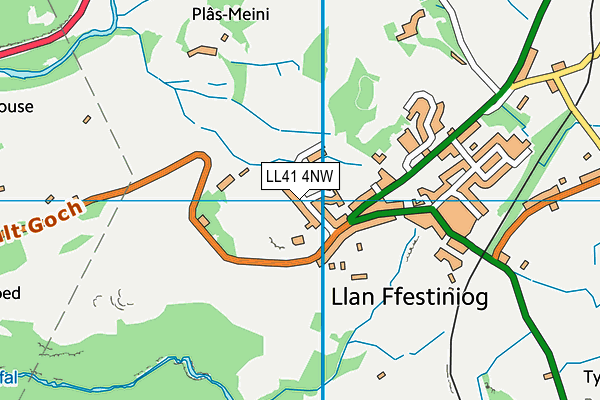 LL41 4NW map - OS VectorMap District (Ordnance Survey)
