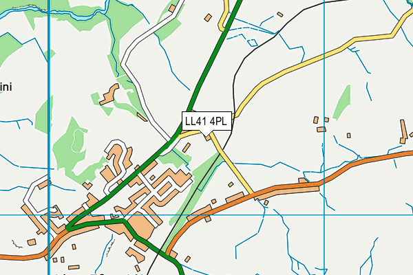 LL41 4PL map - OS VectorMap District (Ordnance Survey)