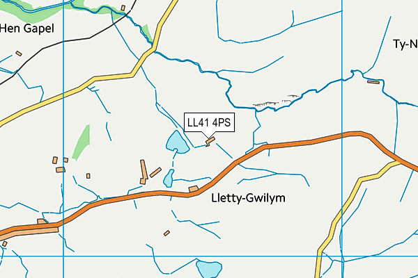 LL41 4PS map - OS VectorMap District (Ordnance Survey)