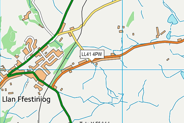 LL41 4PW map - OS VectorMap District (Ordnance Survey)