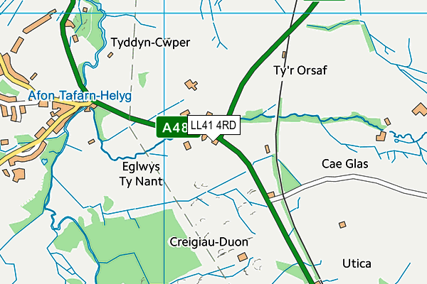 LL41 4RD map - OS VectorMap District (Ordnance Survey)