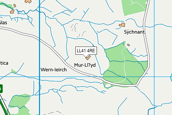 LL41 4RE map - OS VectorMap District (Ordnance Survey)