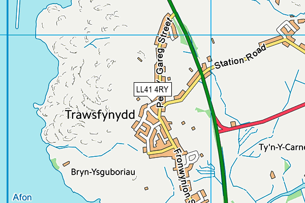 LL41 4RY map - OS VectorMap District (Ordnance Survey)