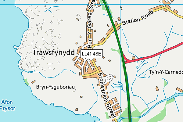 Ysgol Bro Hedd Wyn map (LL41 4SE) - OS VectorMap District (Ordnance Survey)