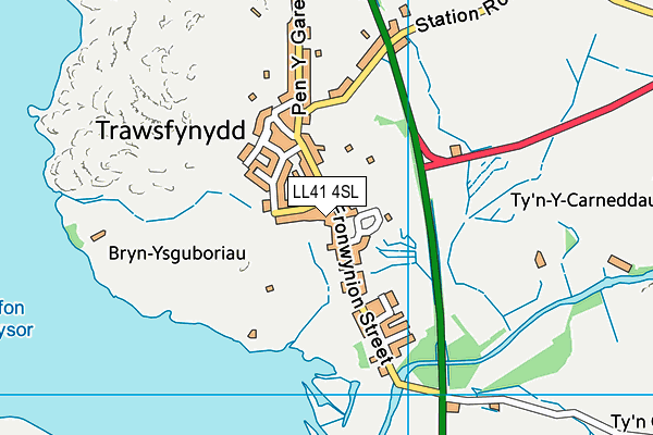 LL41 4SL map - OS VectorMap District (Ordnance Survey)