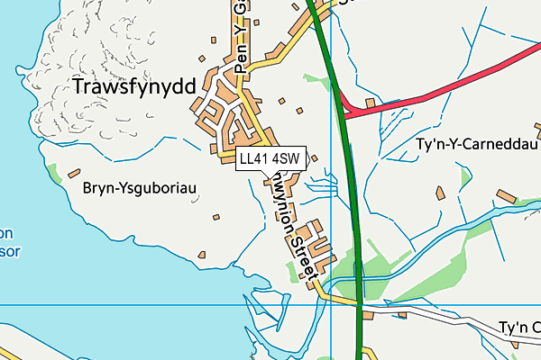 LL41 4SW map - OS VectorMap District (Ordnance Survey)