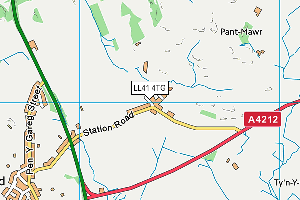 LL41 4TG map - OS VectorMap District (Ordnance Survey)