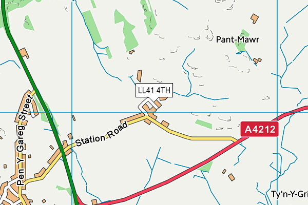 LL41 4TH map - OS VectorMap District (Ordnance Survey)