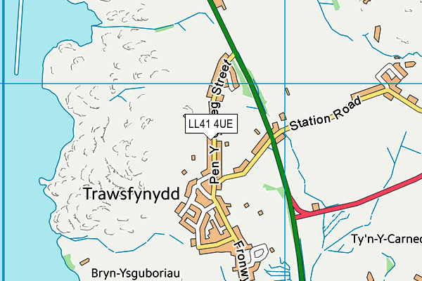 LL41 4UE map - OS VectorMap District (Ordnance Survey)