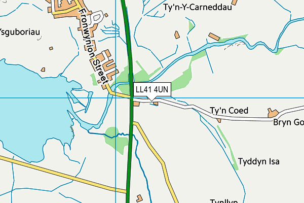 LL41 4UN map - OS VectorMap District (Ordnance Survey)