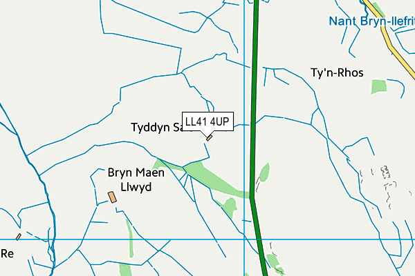 LL41 4UP map - OS VectorMap District (Ordnance Survey)