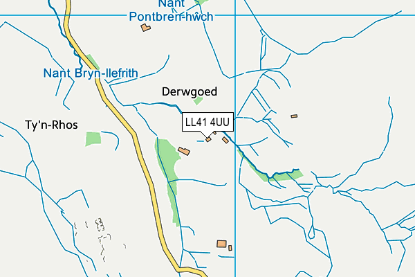 LL41 4UU map - OS VectorMap District (Ordnance Survey)