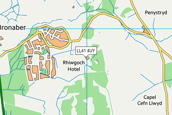 LL41 4UY map - OS VectorMap District (Ordnance Survey)