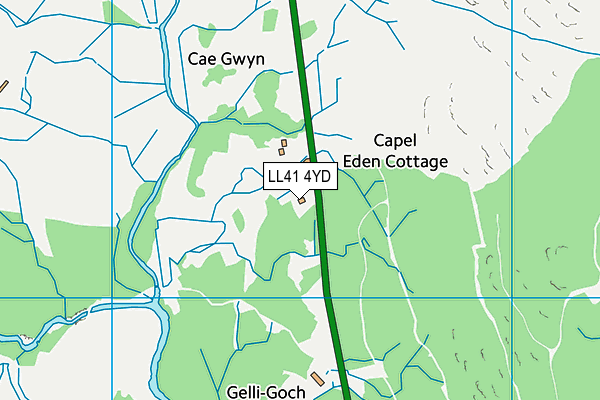 LL41 4YD map - OS VectorMap District (Ordnance Survey)