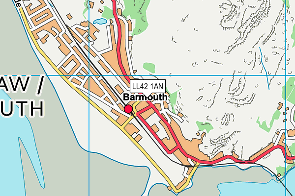 LL42 1AN map - OS VectorMap District (Ordnance Survey)